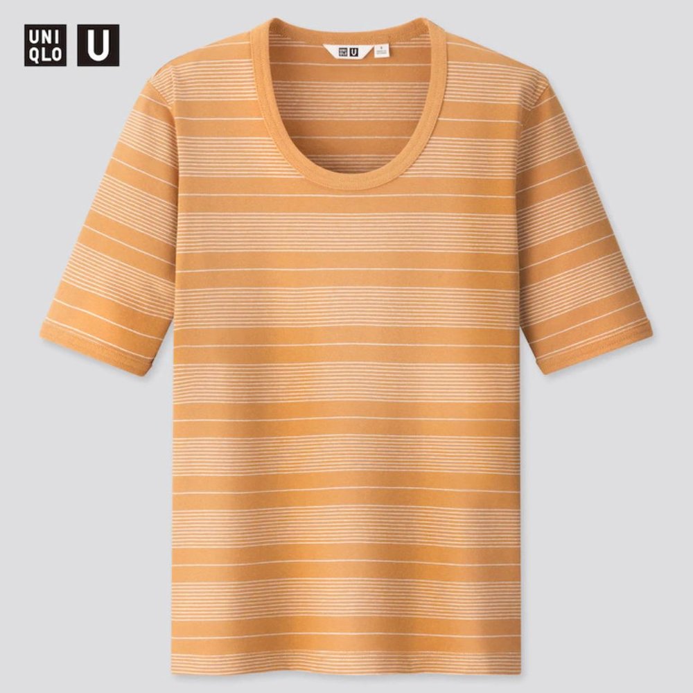 Uniqlo U fitted striped short sleeved t-shirt